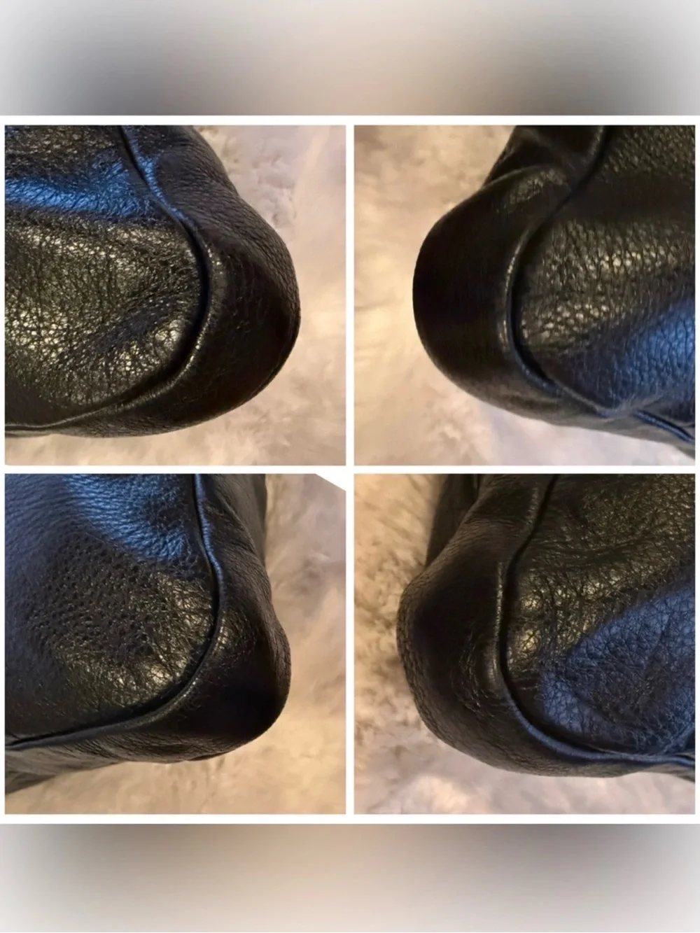 Gucci Black Pebbled Leather Messenger Bag